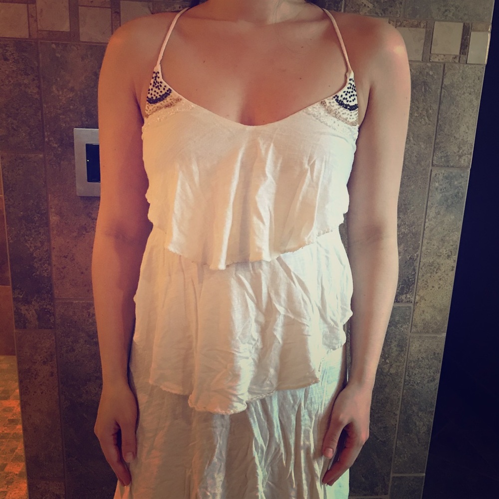Cream layered Beach Dress